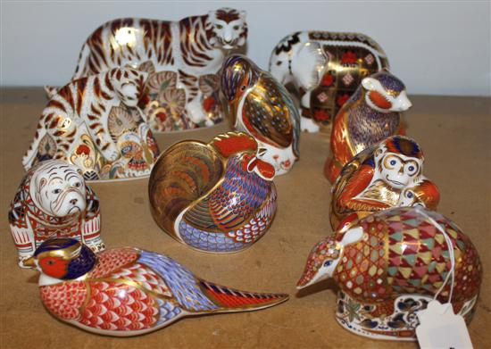 Collection of Crown Derby animals